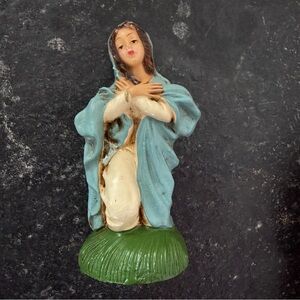 Vintage Italian Handpainted Religious Figurine Mary